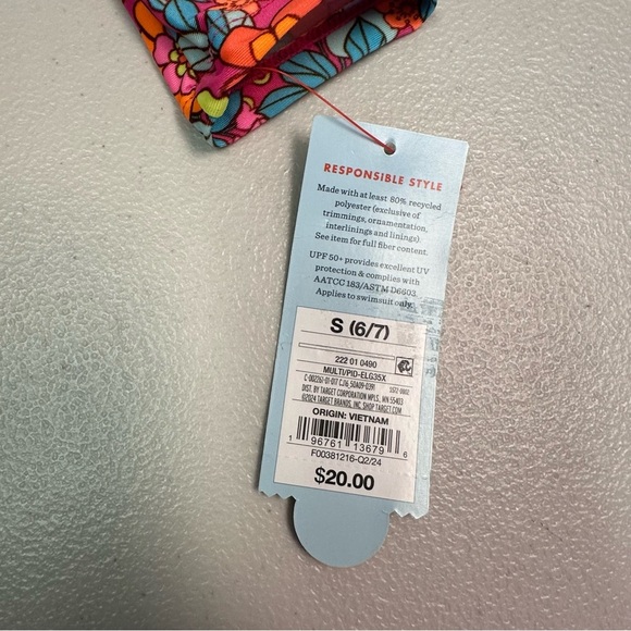 Cat & Jack | Vibrant Floral Kids Swim One Piece - Picture 5 of 5